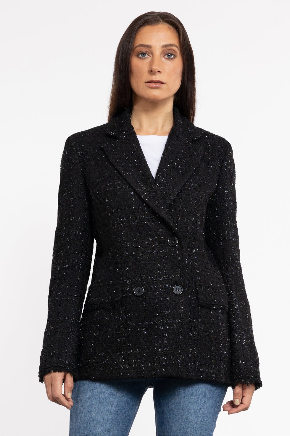 Karl Boucle Blazer in Black | Repertoire