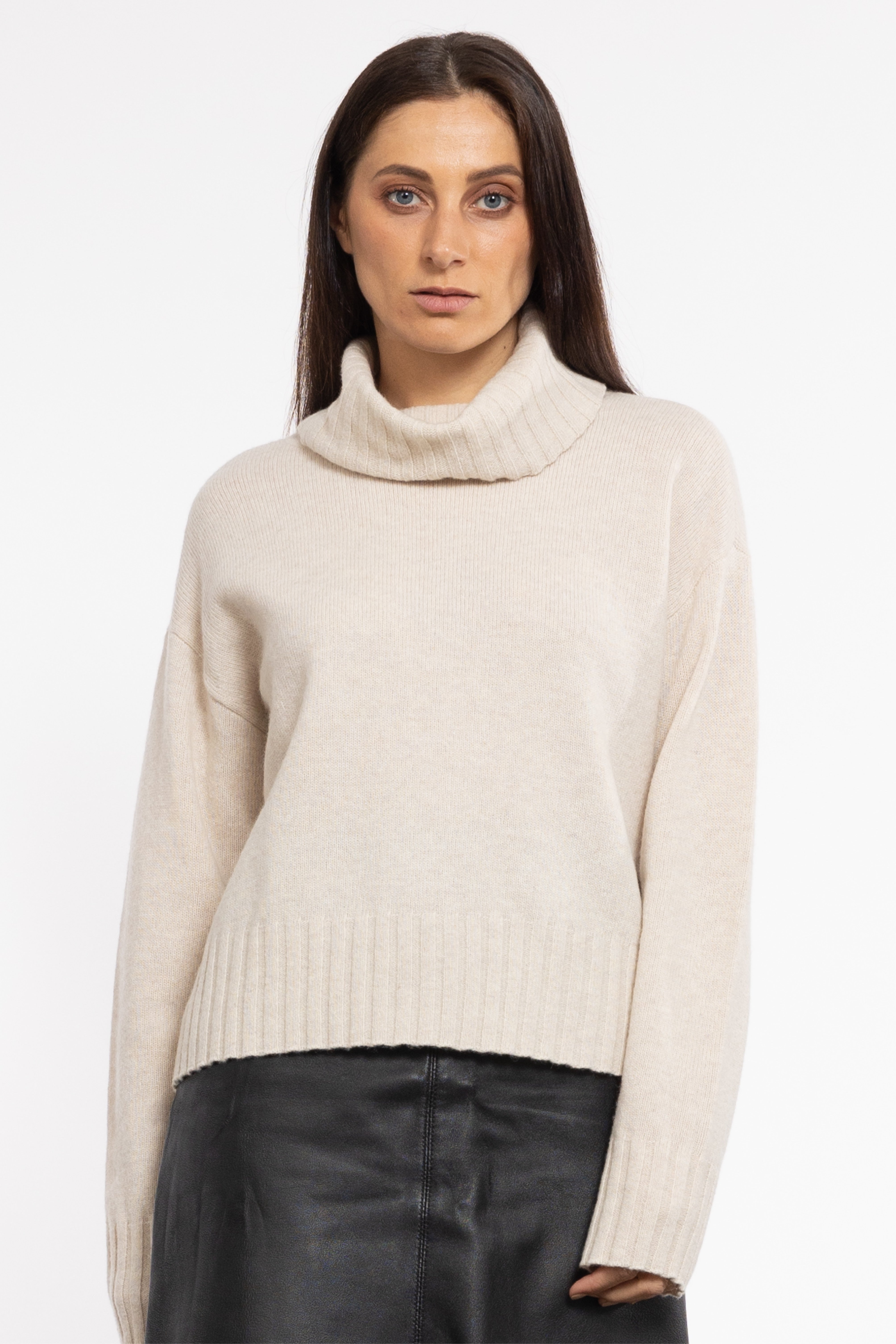 Knitted turtle neck on sale jumper