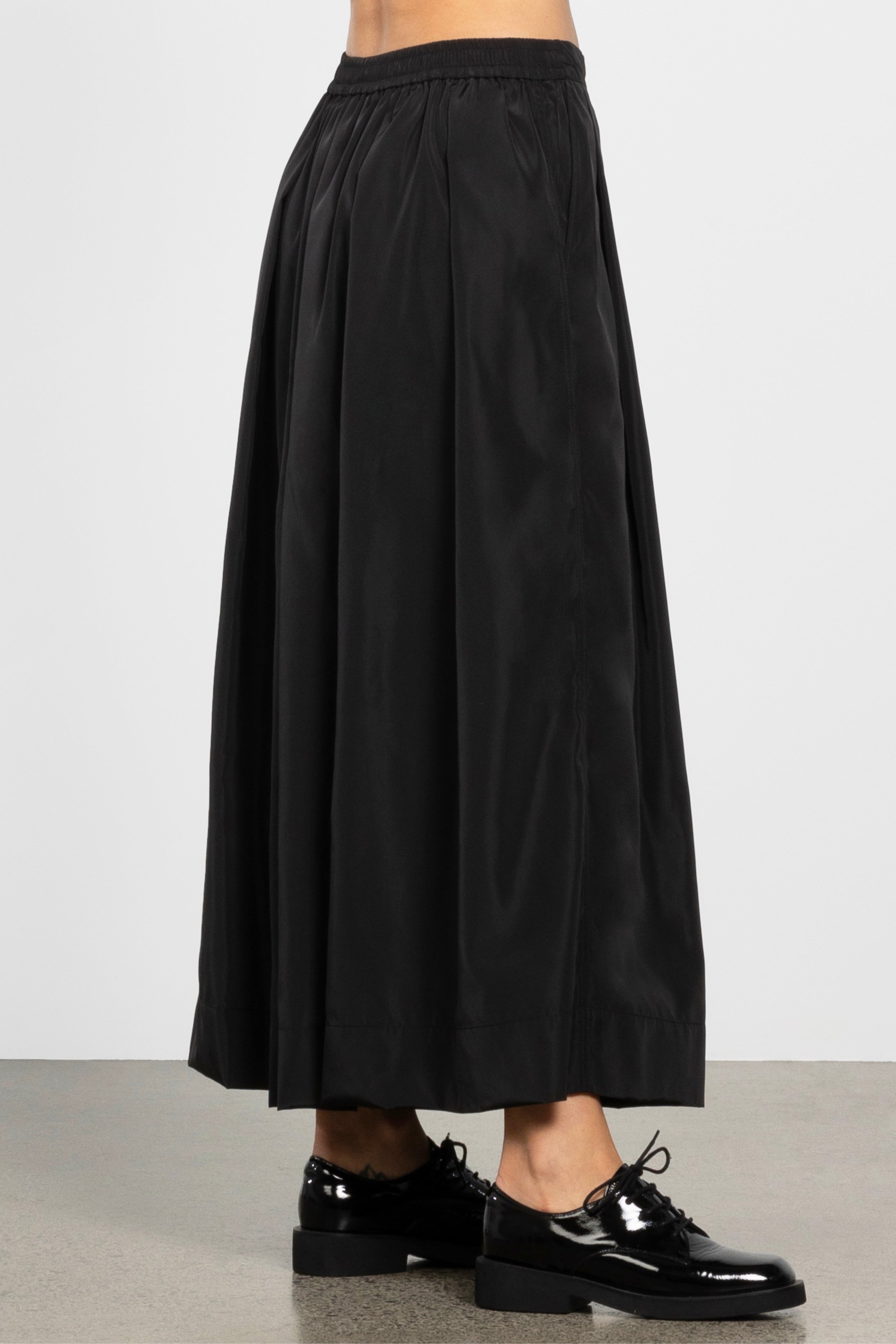 Lisbon A line Long Skirt in Black Repertoire