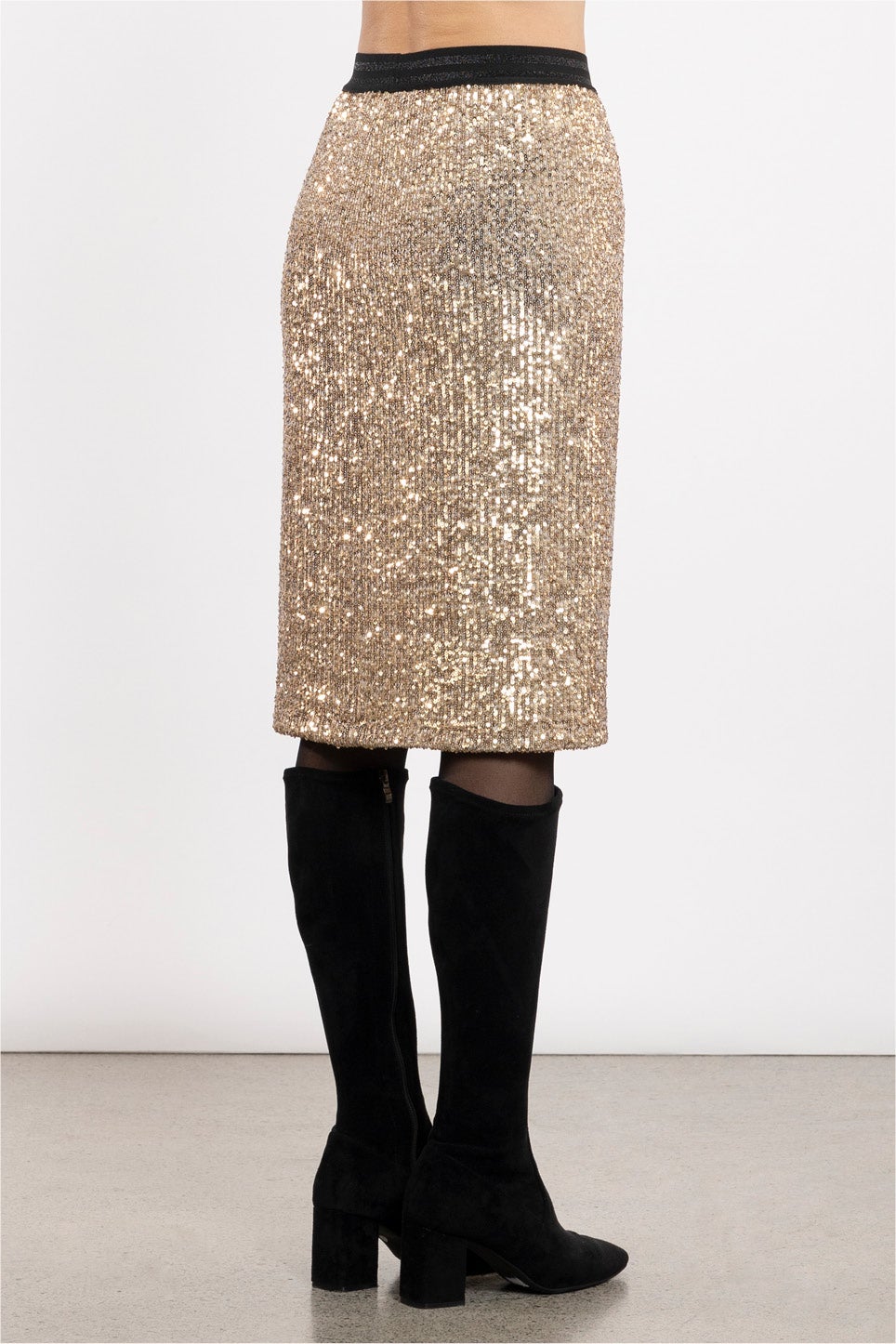 Brown sequin pencil on sale skirt