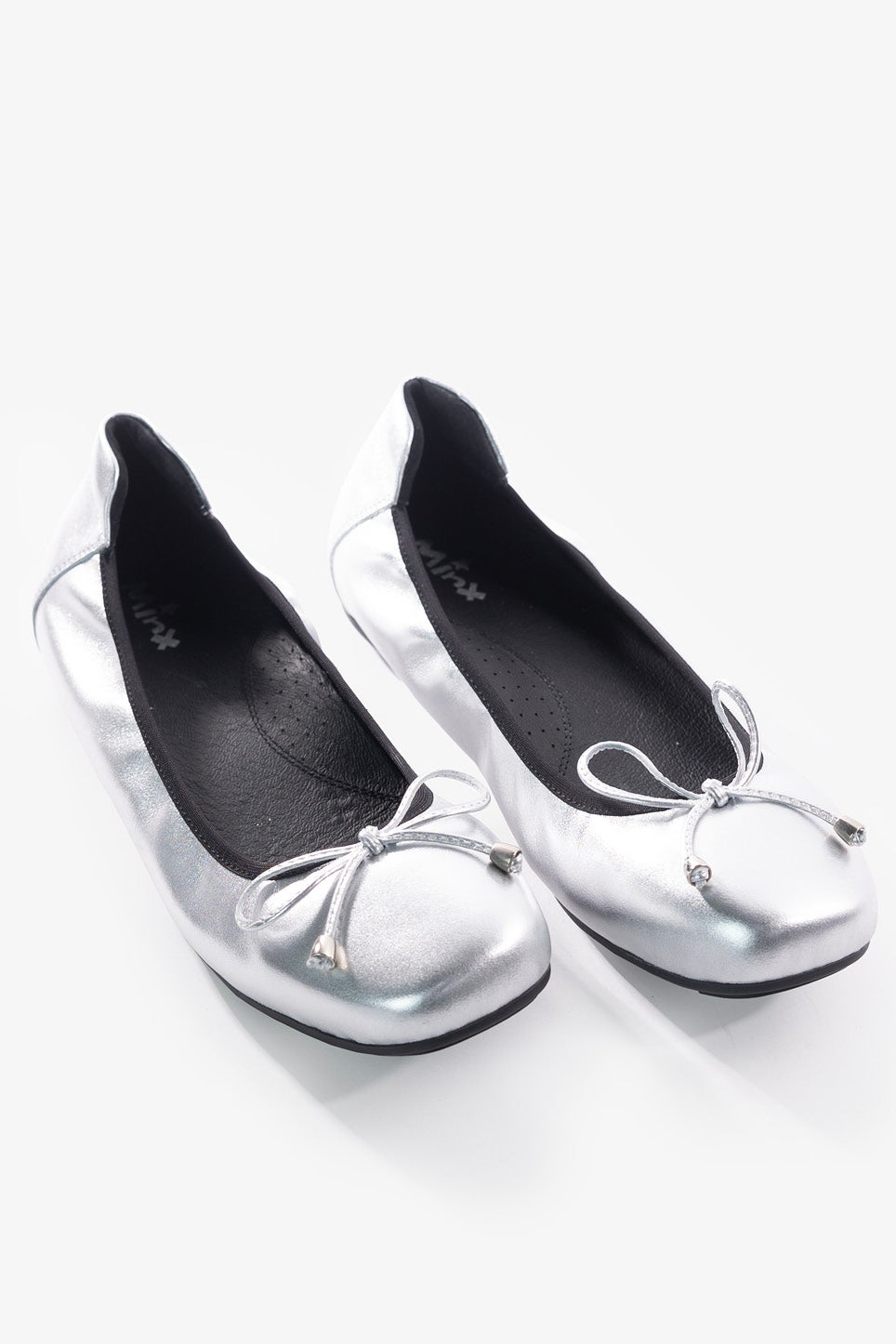 Silver ballet online flats