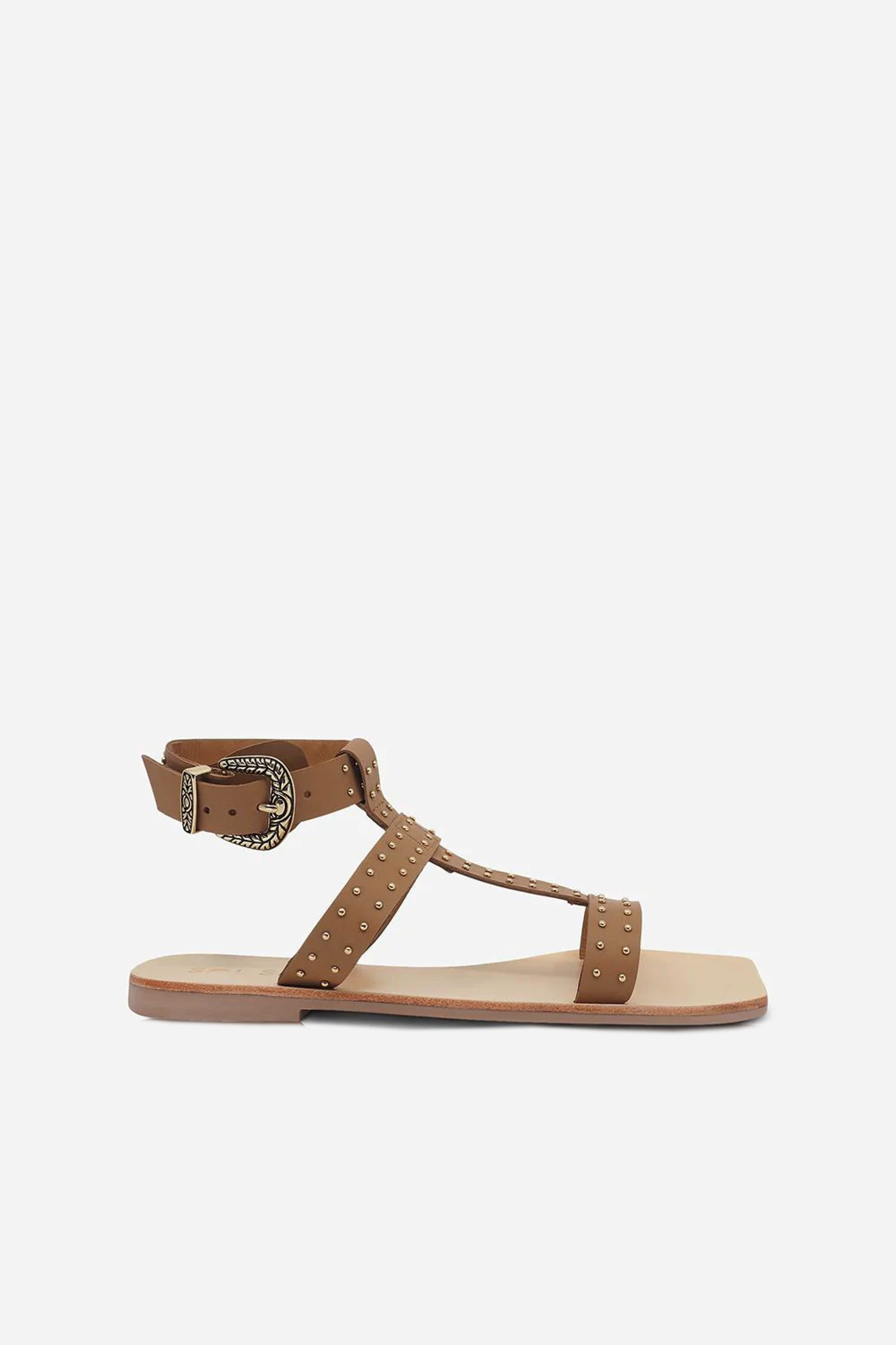 Tan one hot sale strap sandals