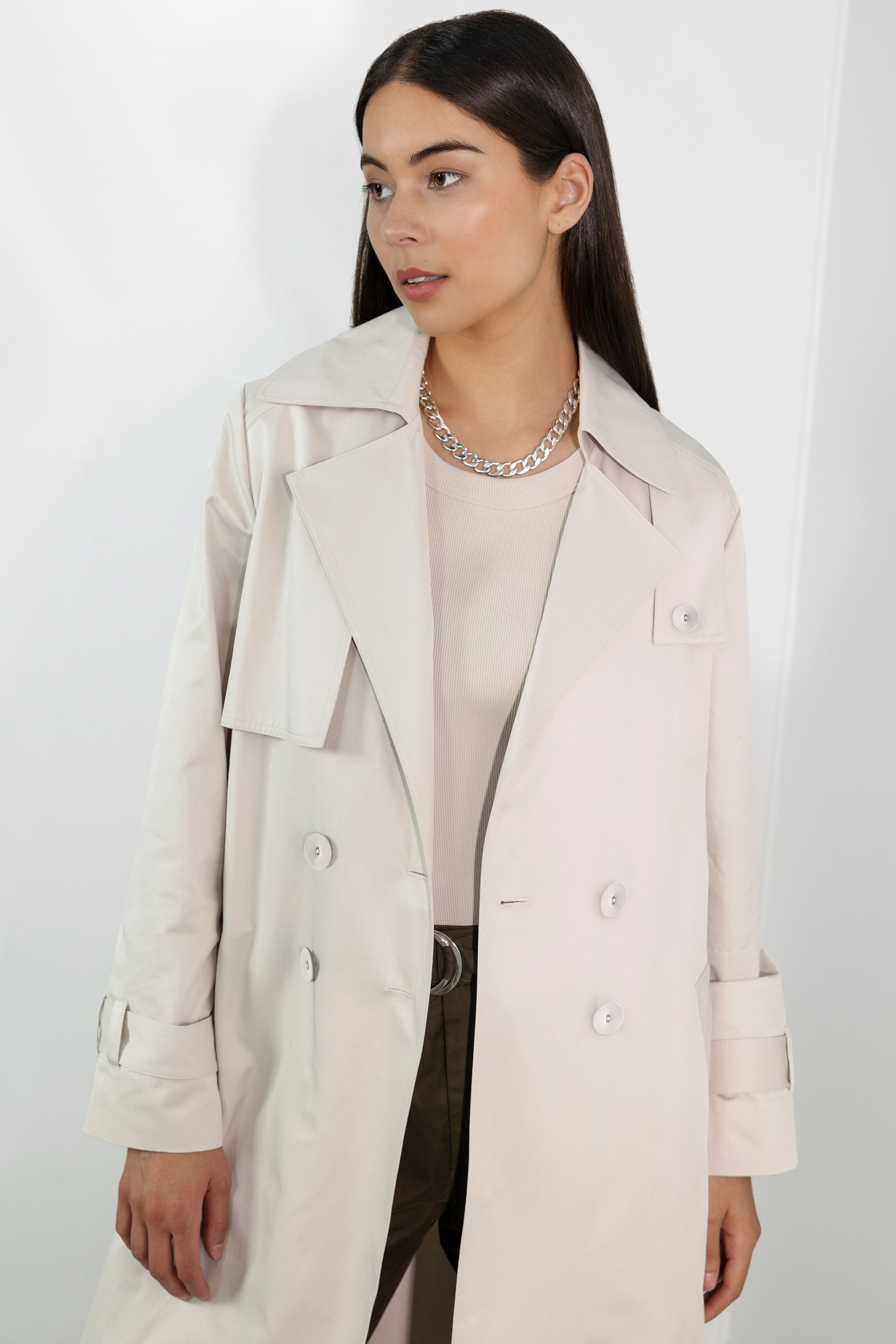 Neutral sale trench coat