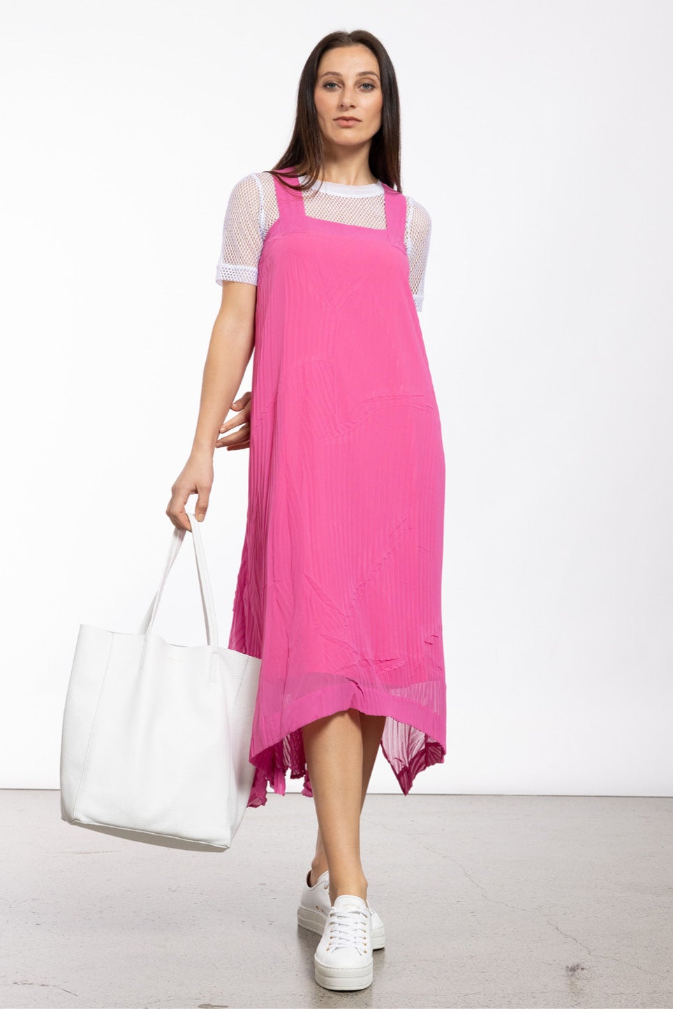 Like I Love Country Denim Mini Dress - Pink - H&O