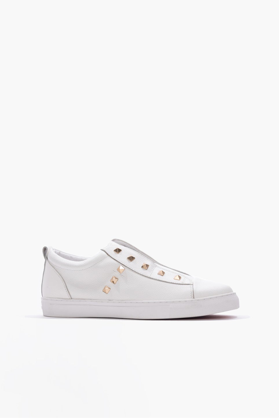 Tino Stud Sneaker in White | MINX | Repertoire