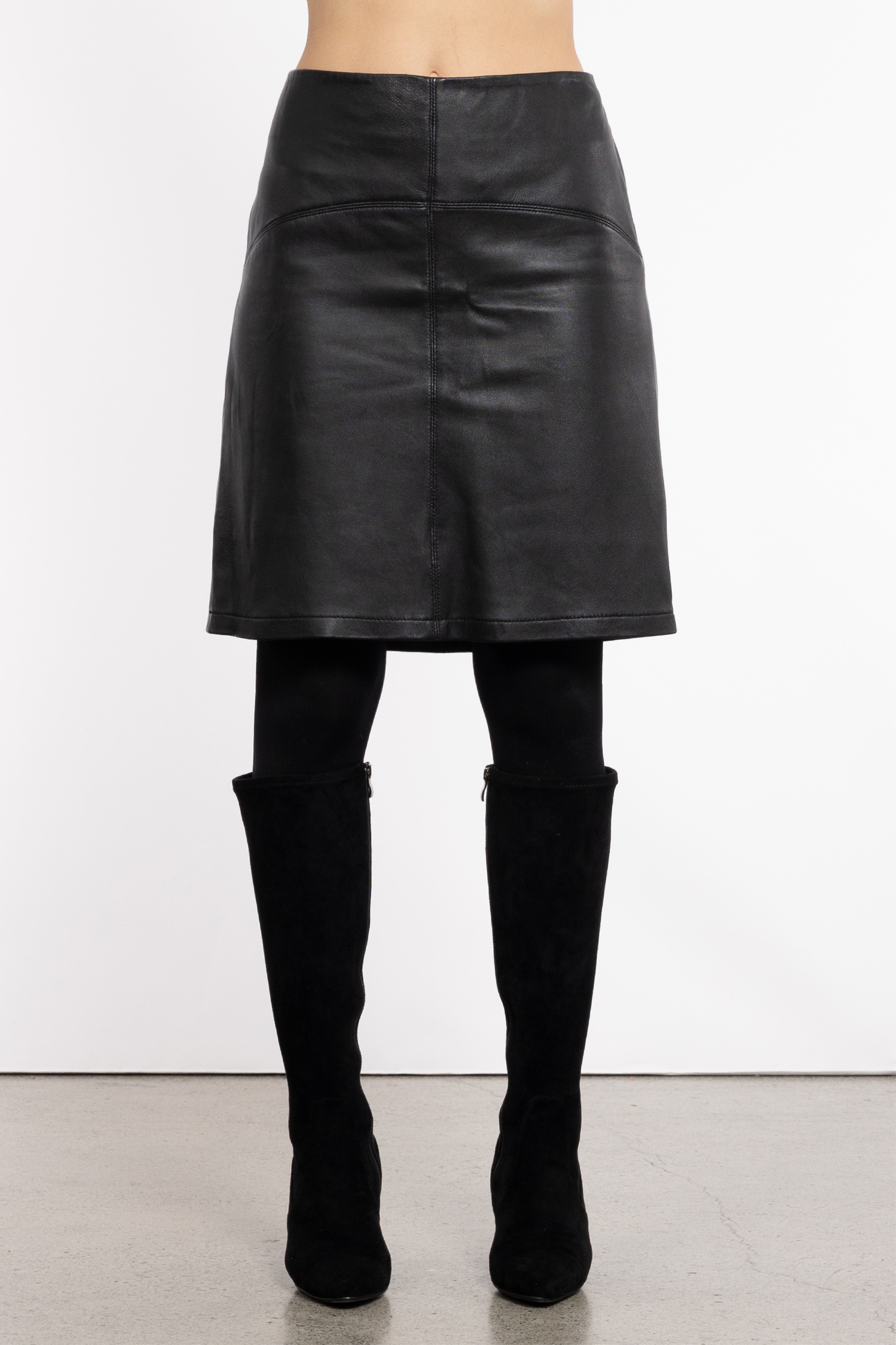 Black leather 2025 skirt nz