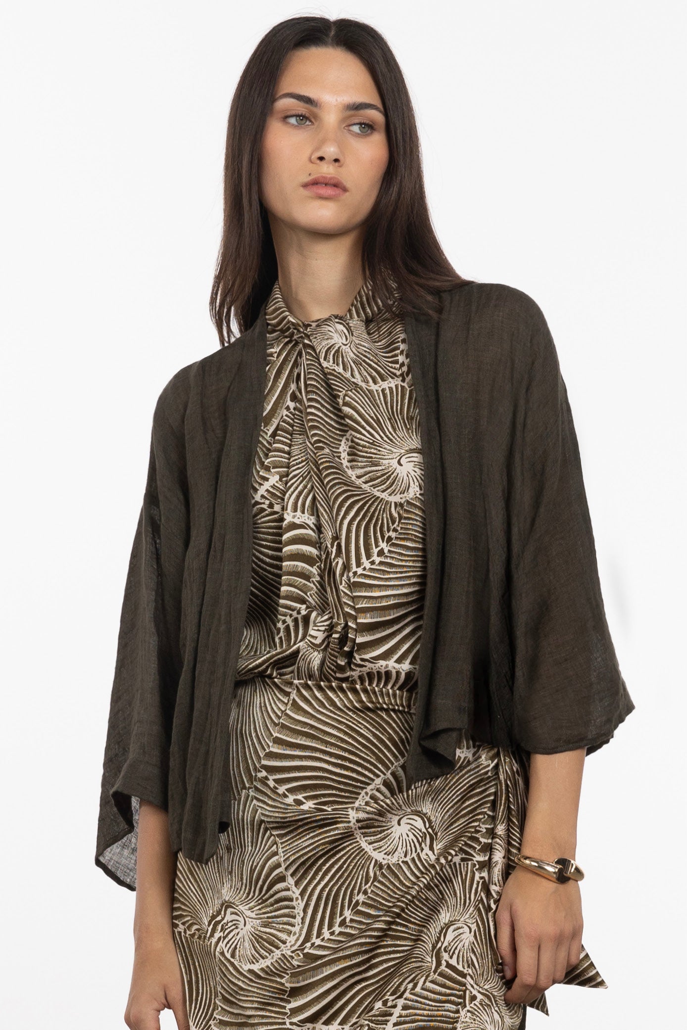 Khaki kimono clearance jacket