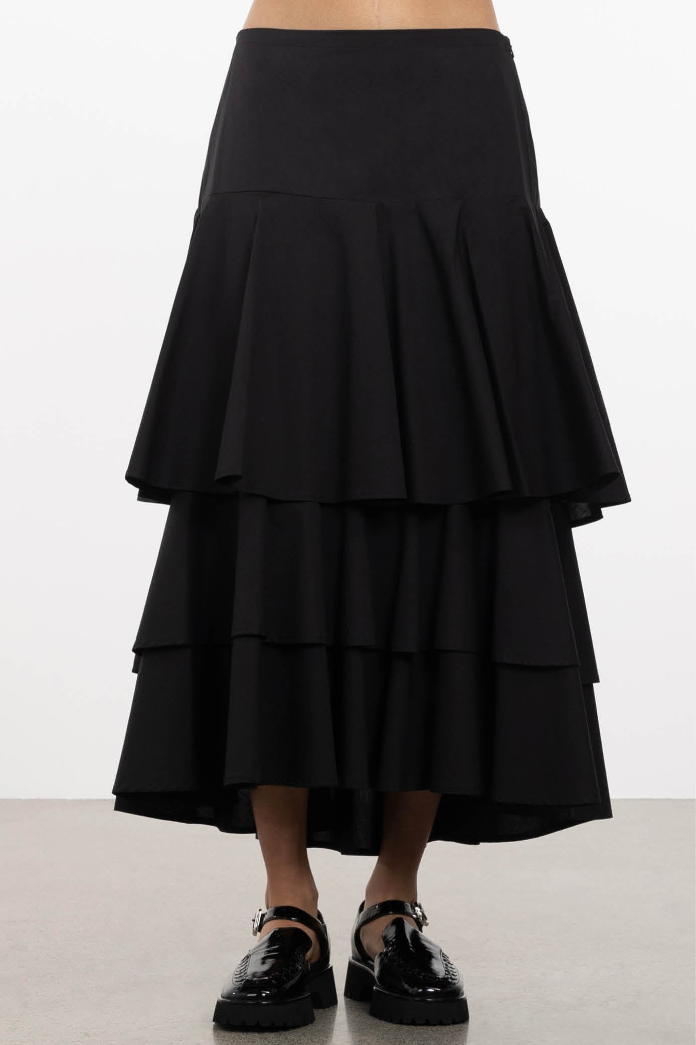 Black tiered 2024 skirt nz