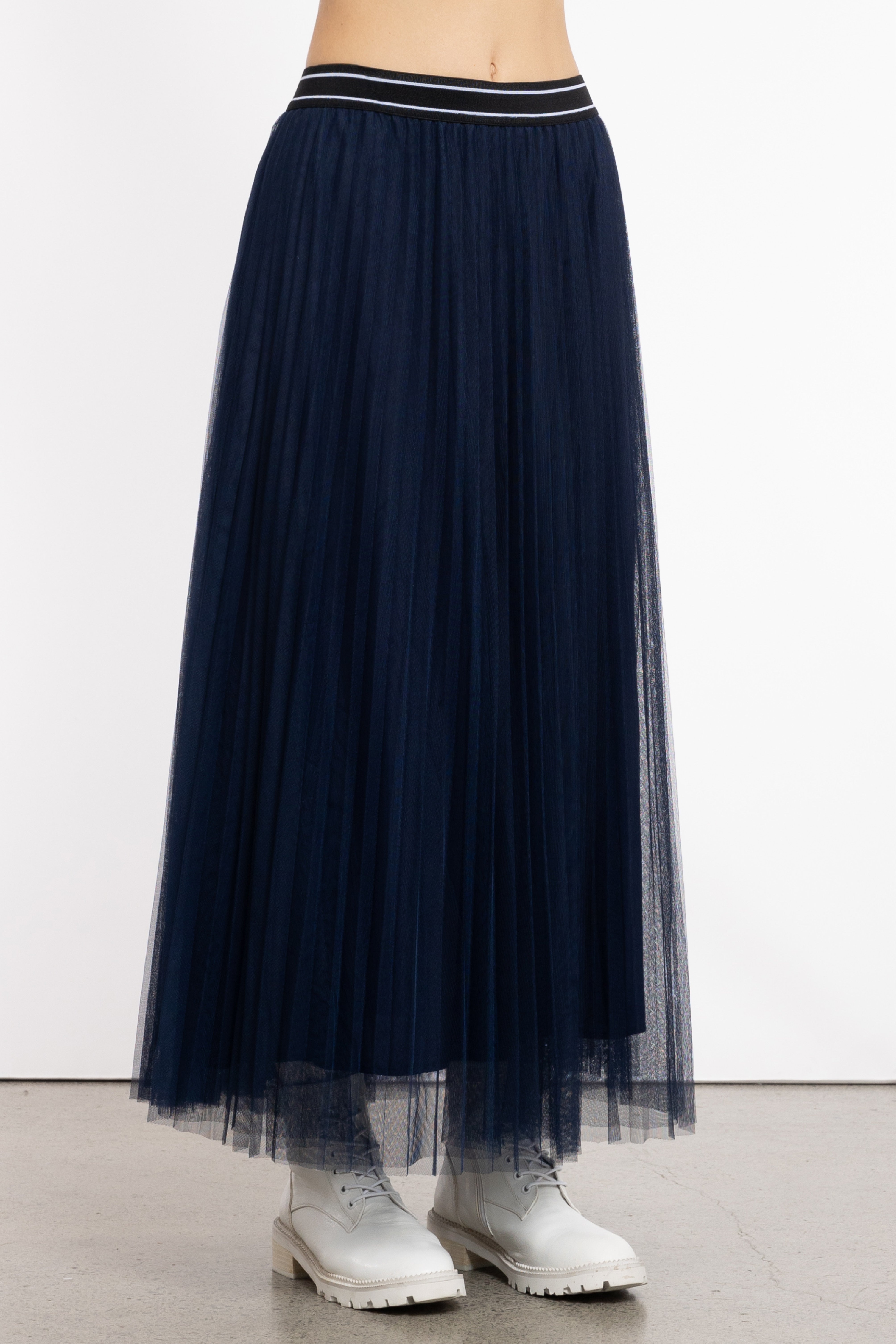 Pleated blue tulle clearance skirt